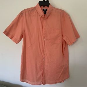 Orange button down shirt